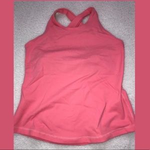 Pink Lululemon workout top